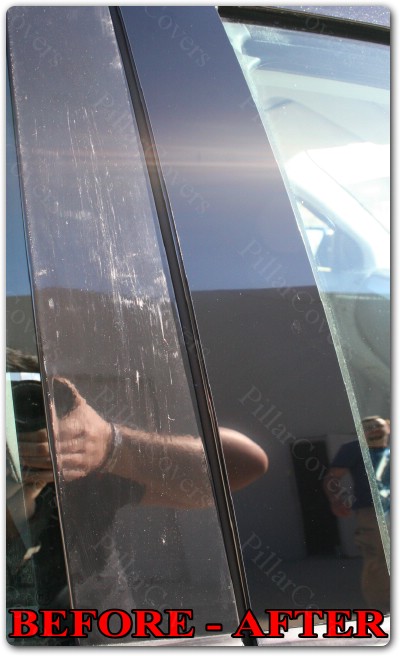 Chrome Pillar Posts Set Door Trim Mirror Cover